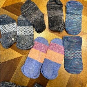 Bombas No-Show Sock Pack in Gray, Blue, Purple, Pink & Orange Preowned